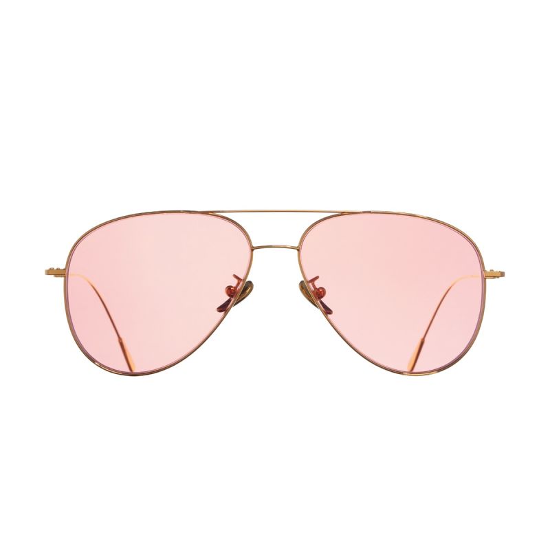 1266 Gold Plated Aviator Sunglasses