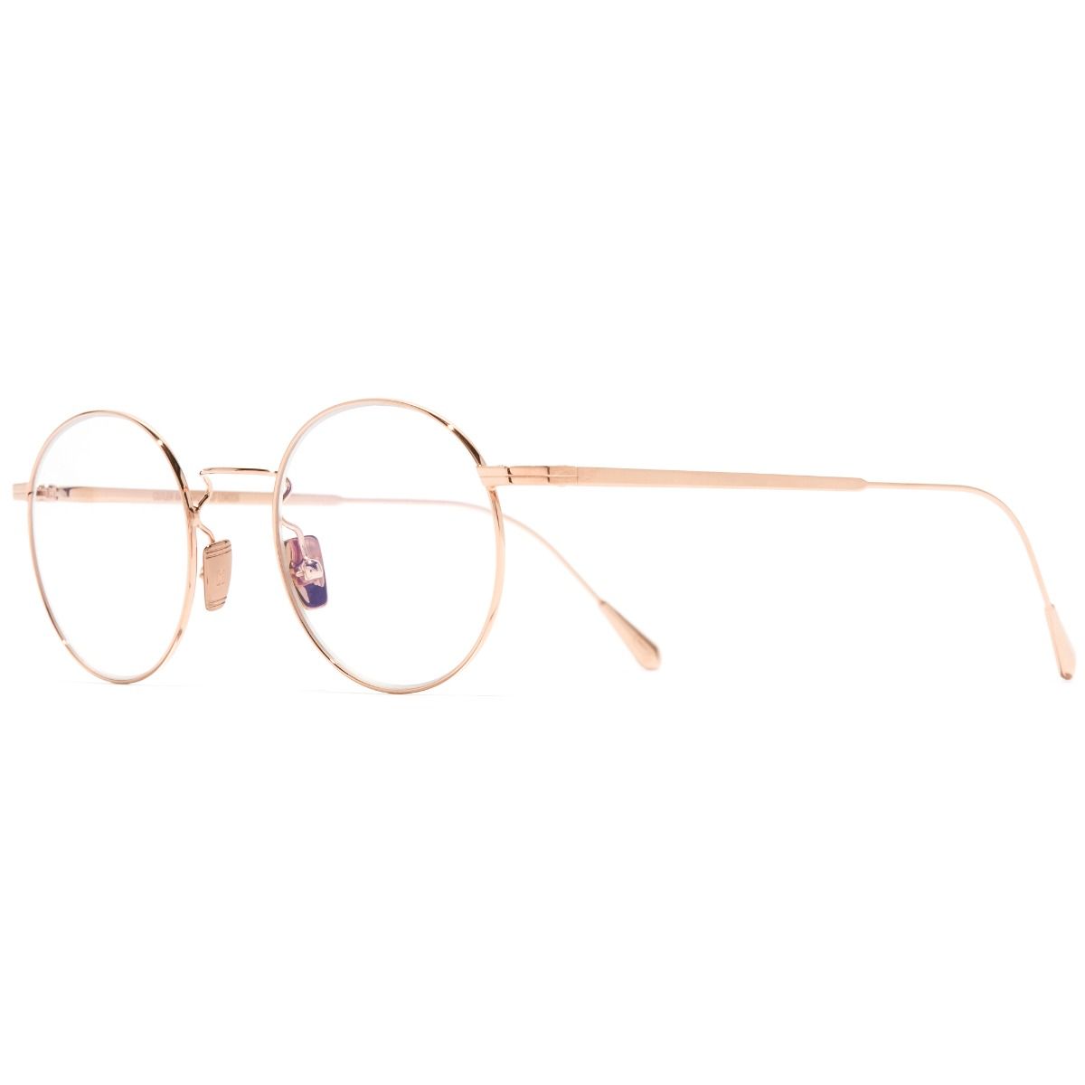 0001 Round Optical Glasses-18K Rose Gold