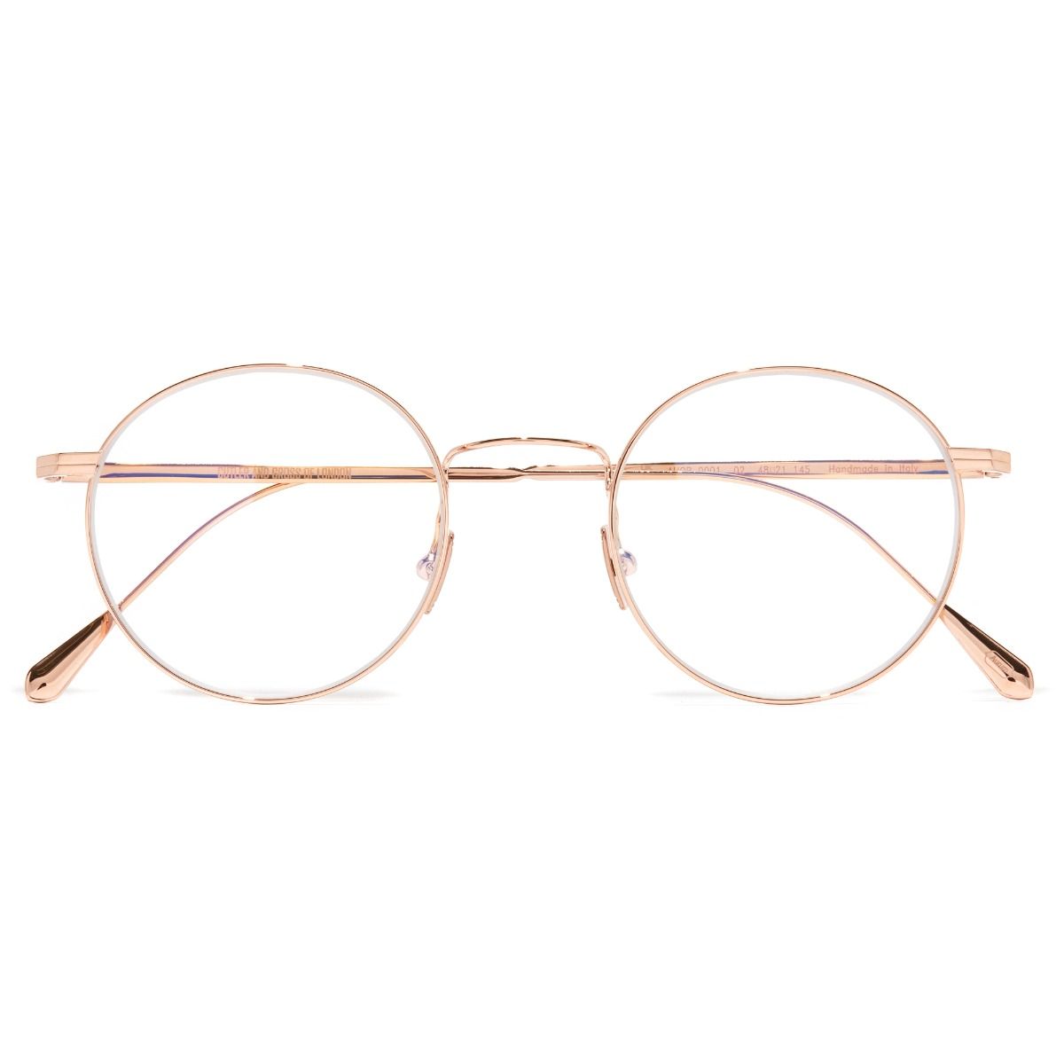 0001 Round Optical Glasses-18K Rose Gold