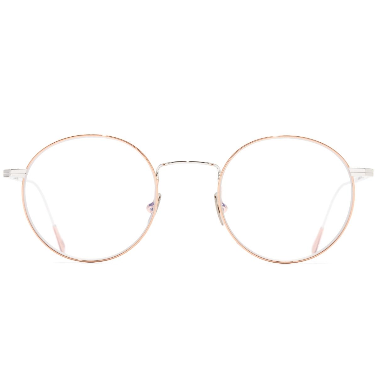 0001 Round Optical Glasses-18K Rose Gold + 18K Rhodium