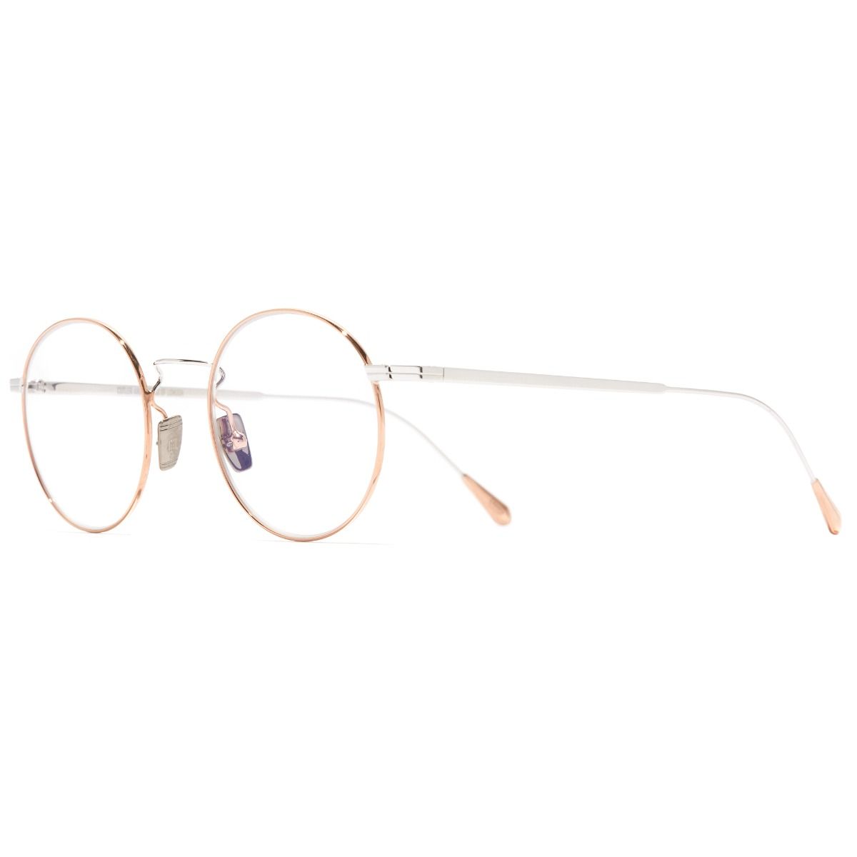 0001 Round Optical Glasses-18K Rose Gold + 18K Rhodium