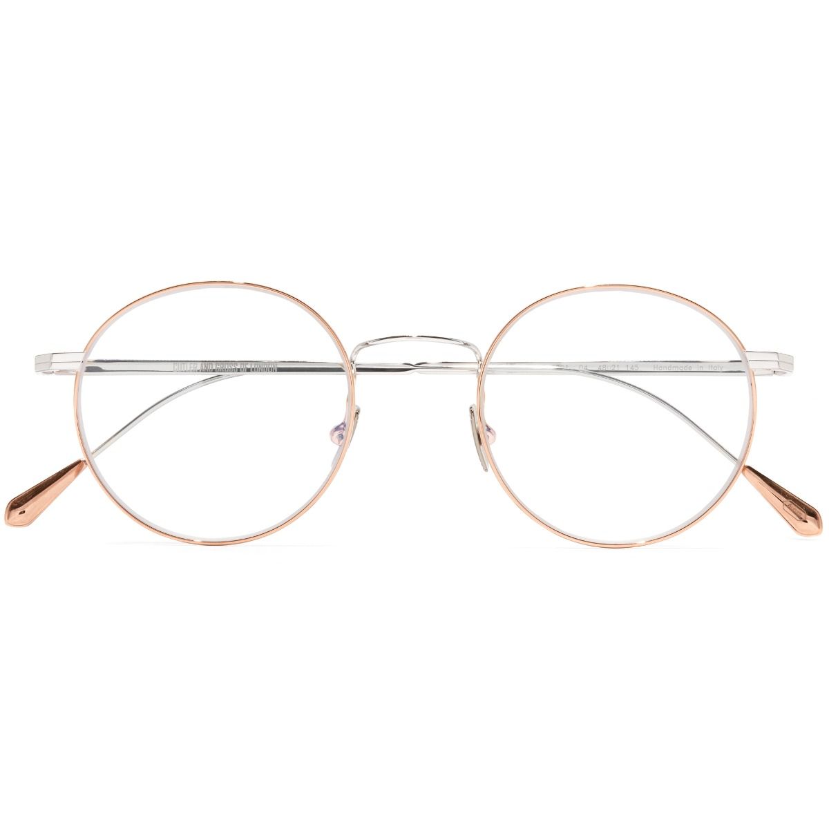 0001 Round Optical Glasses-18K Rose Gold + 18K Rhodium