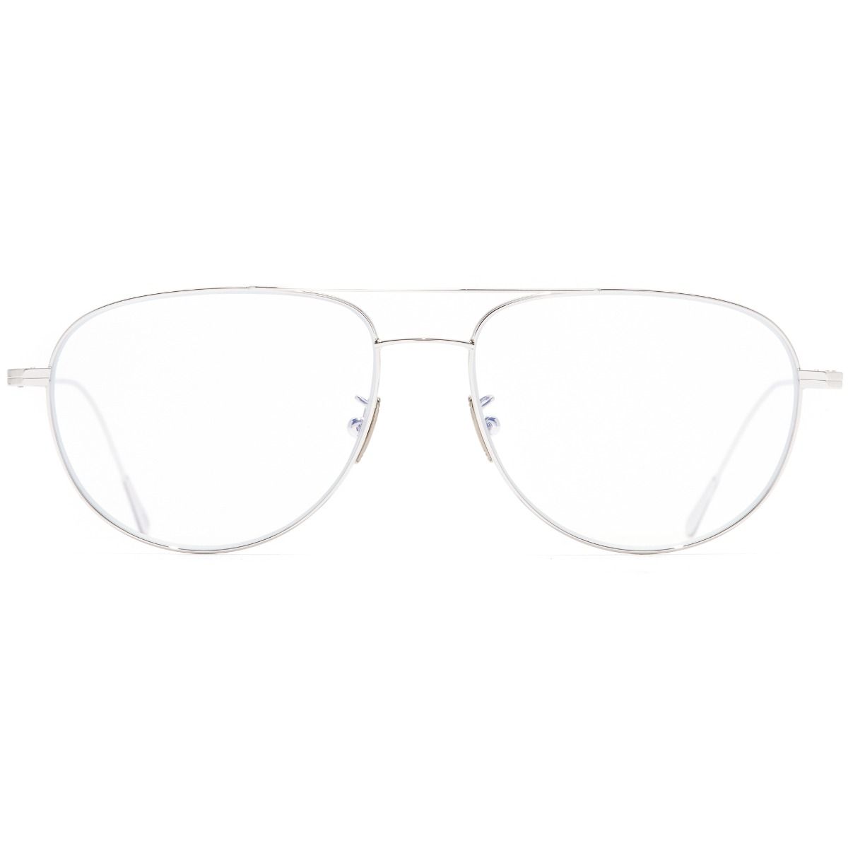 0002 Aviator Optical Glasses-18K White Gold Rhodium