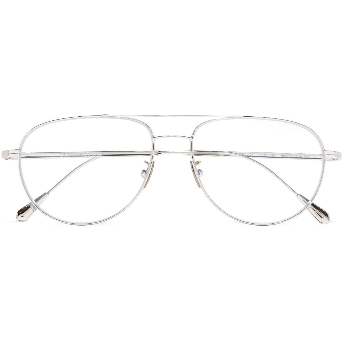 0002 Aviator Optical Glasses-18K White Gold Rhodium