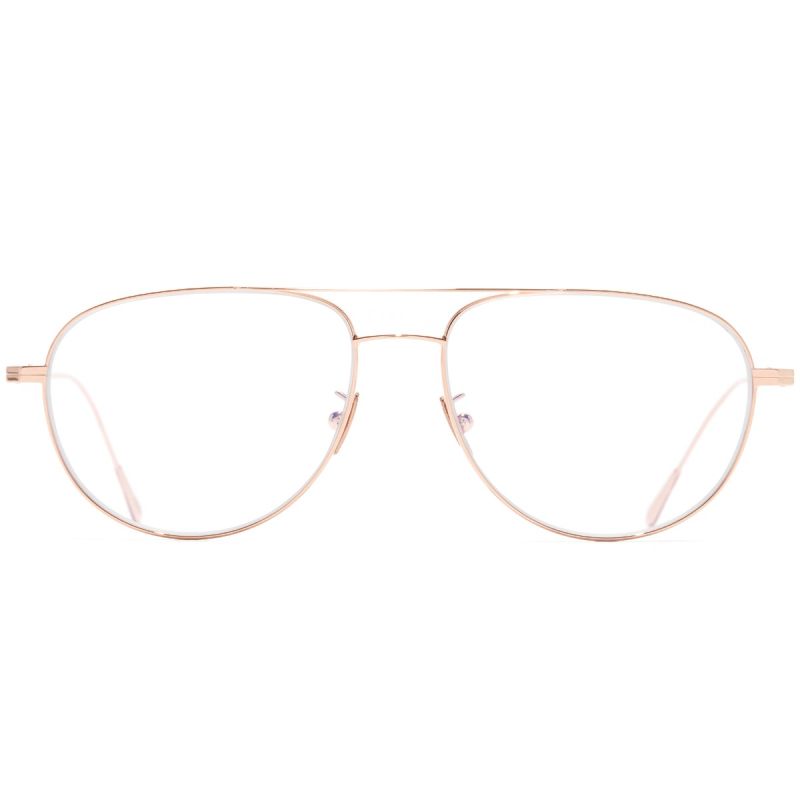 0002 Aviator Optical Glasses-18K Rose Gold