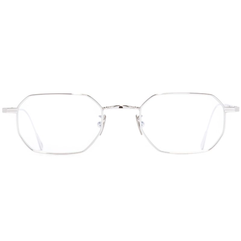 0005 Round Optical Glasses-18K White Gold Rhodium