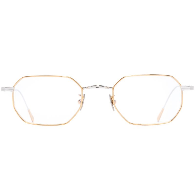 0005 Round Optical Glasses-24K Yellow Gold  + 18K Rhodium