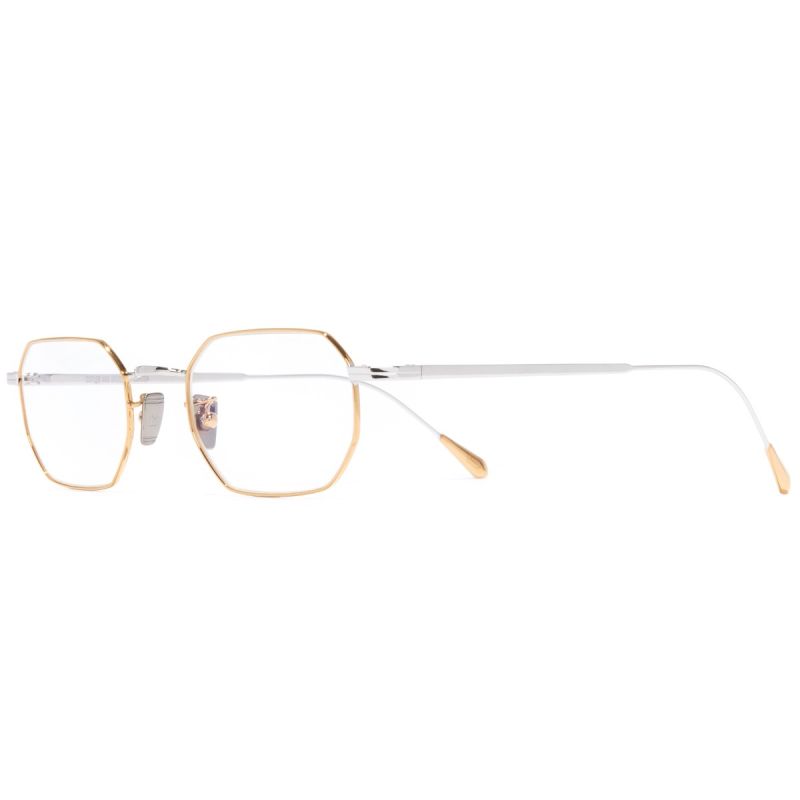 0005 Round Optical Glasses-24K Yellow Gold  + 18K Rhodium