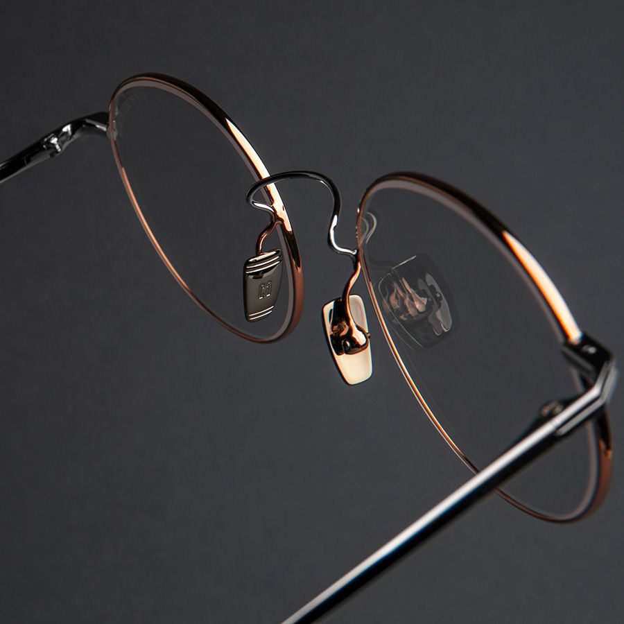 0001 Round Optical Glasses-18K Rose Gold + 18K Rhodium