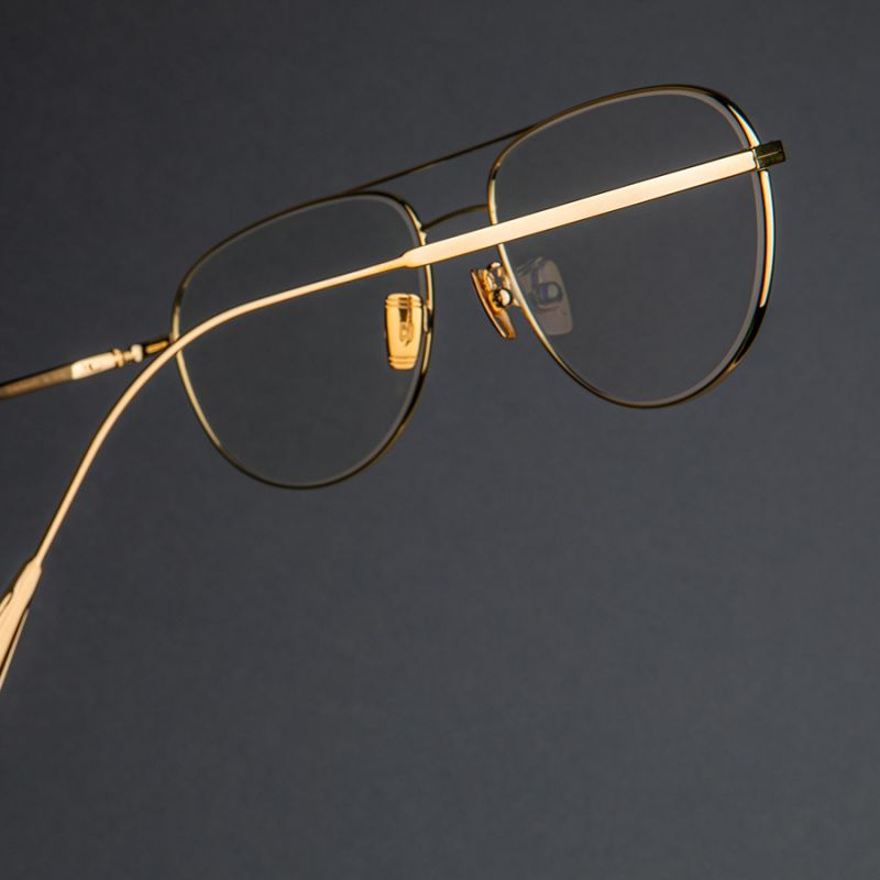 0002 Aviator Optical Glasses-18K Gold