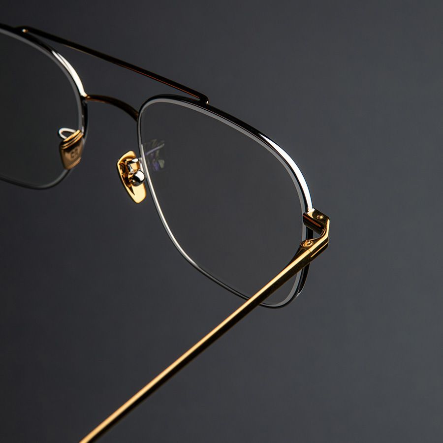 0003 Aviator Optical Glasses-24K Yellow Gold + 18K Rhodium