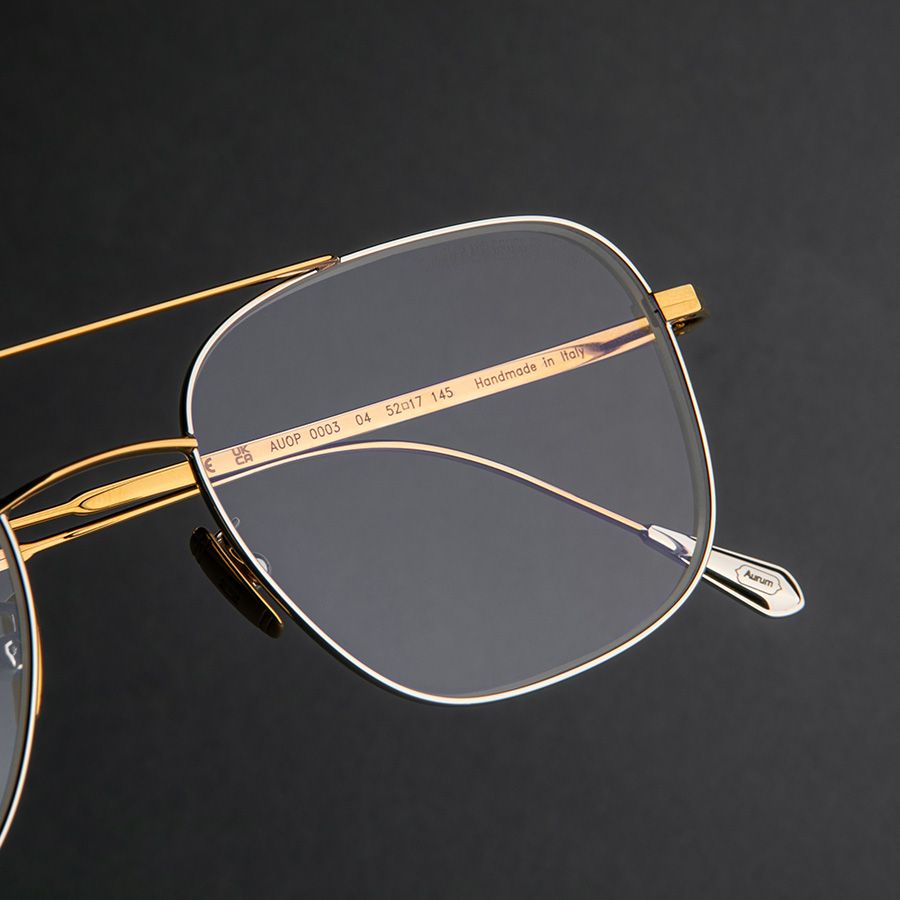 0003 Aviator Optical Glasses-24K Yellow Gold + 18K Rhodium