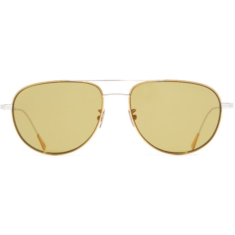 0002 Aviator Sunglasses-24K Yellow Gold + 18K Rhodium