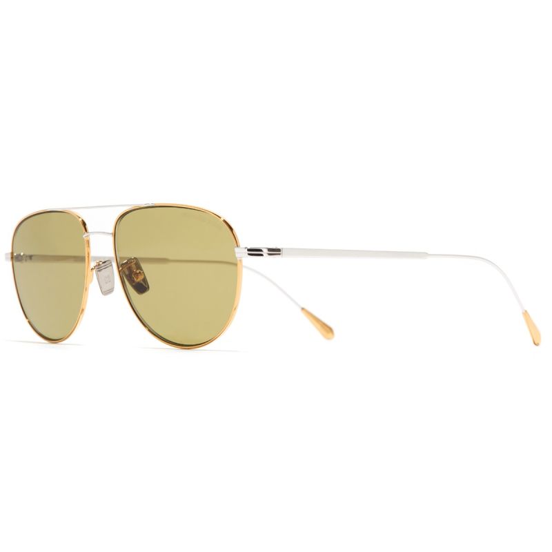 0002 Aviator Sunglasses-24K Yellow Gold + 18K Rhodium