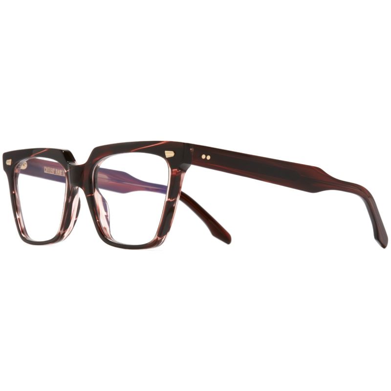 1346 Optical Cat-Eye Glasses-Striped Brown Havana