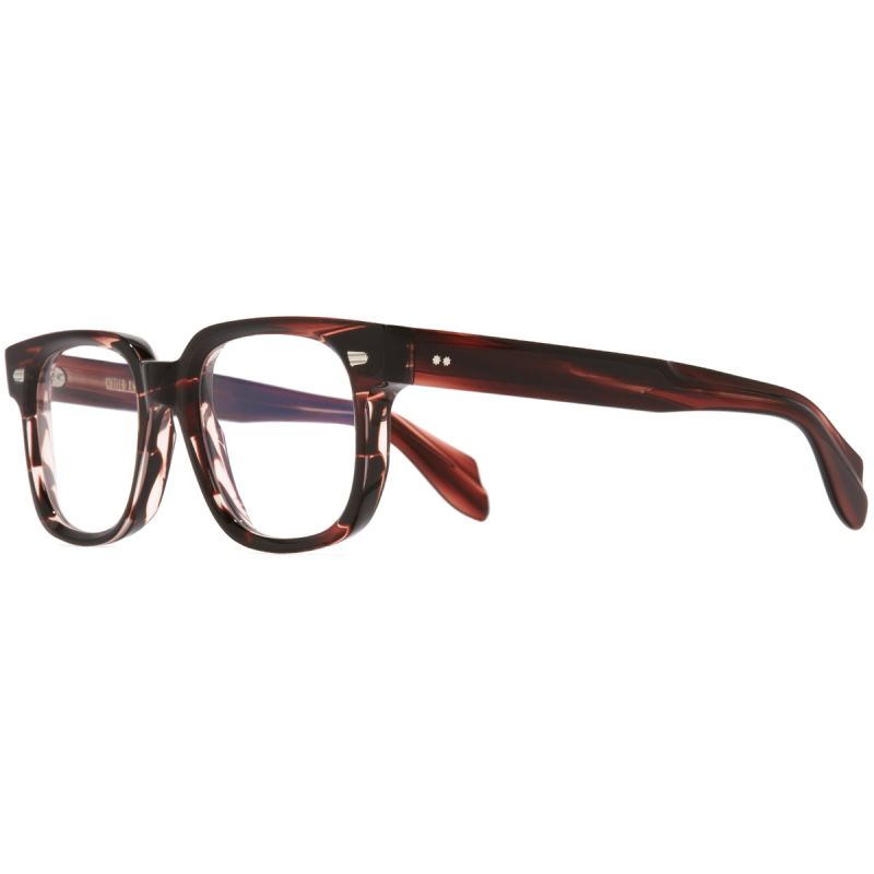 1399 Optical Square Glasses-Striped Brown Havana