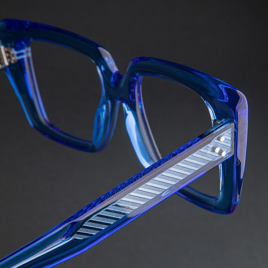 1401 Colour Studio Cat Eye Optical Glasses-Blue Crystal