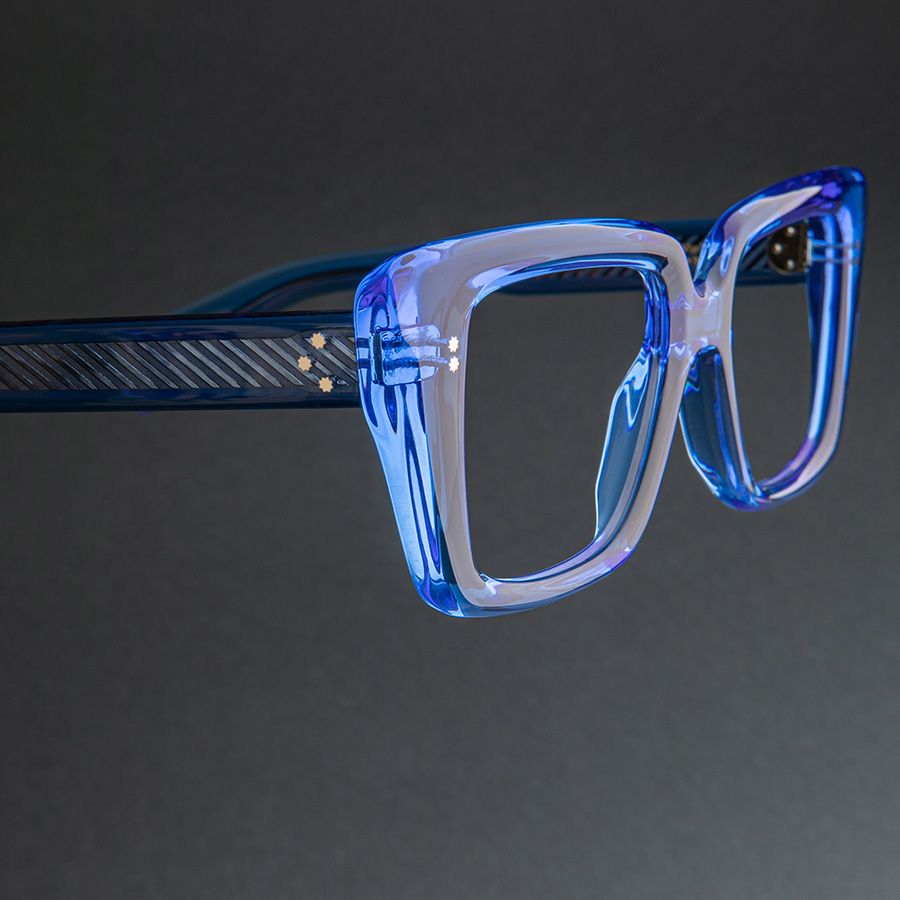 1401 Colour Studio Cat Eye Optical Glasses-Blue Crystal