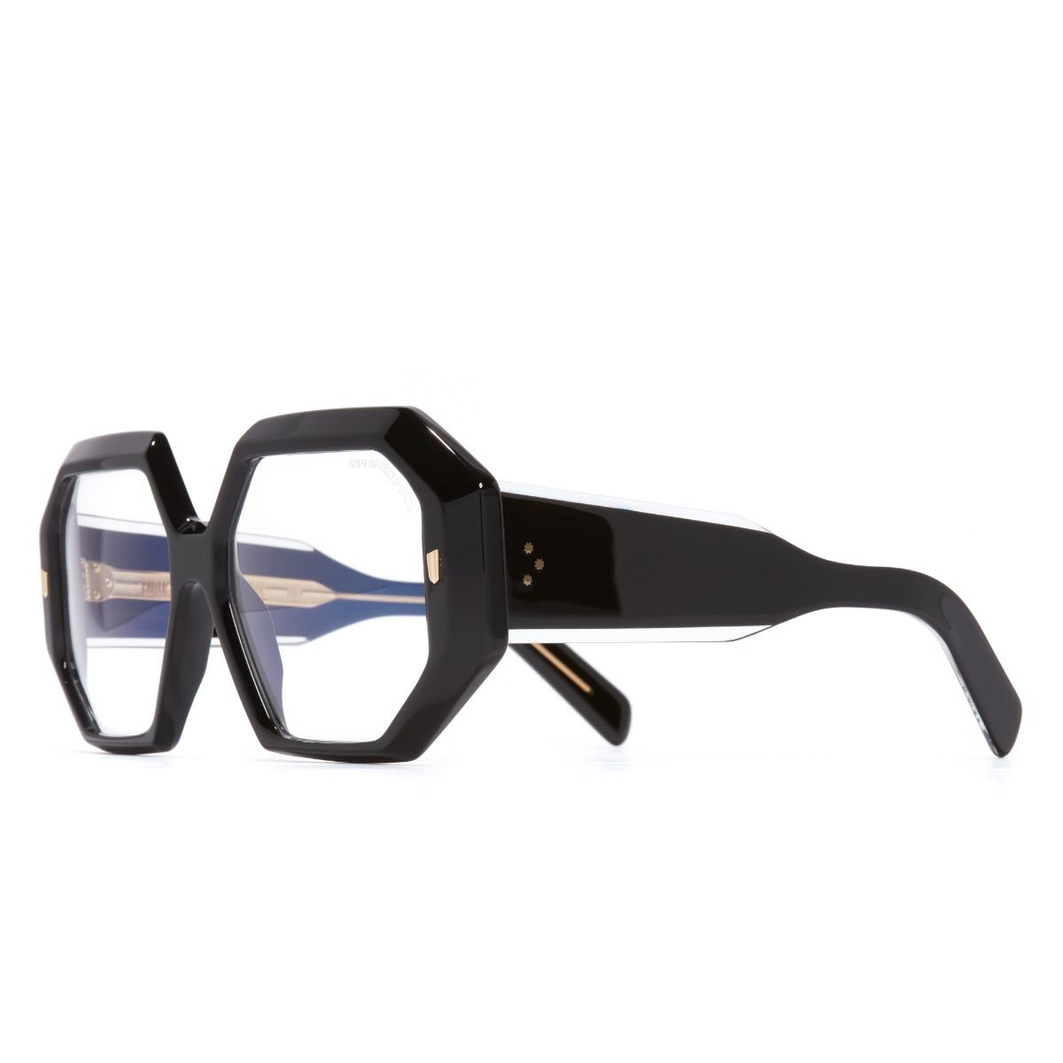 9324 Square Optical Glasses-Black on Crystal