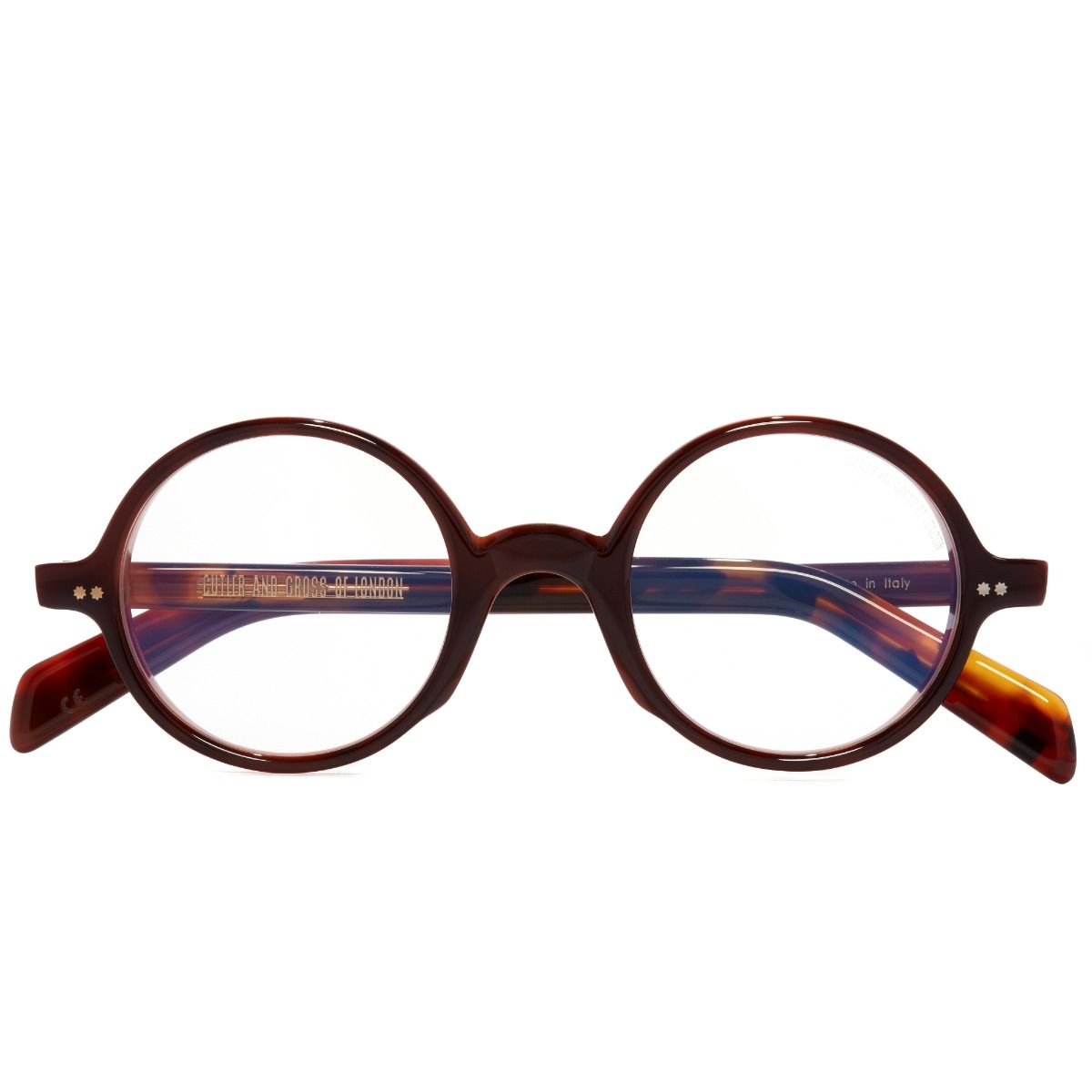 GR01 Round Optical Glasses-Multi Havana Burgundy