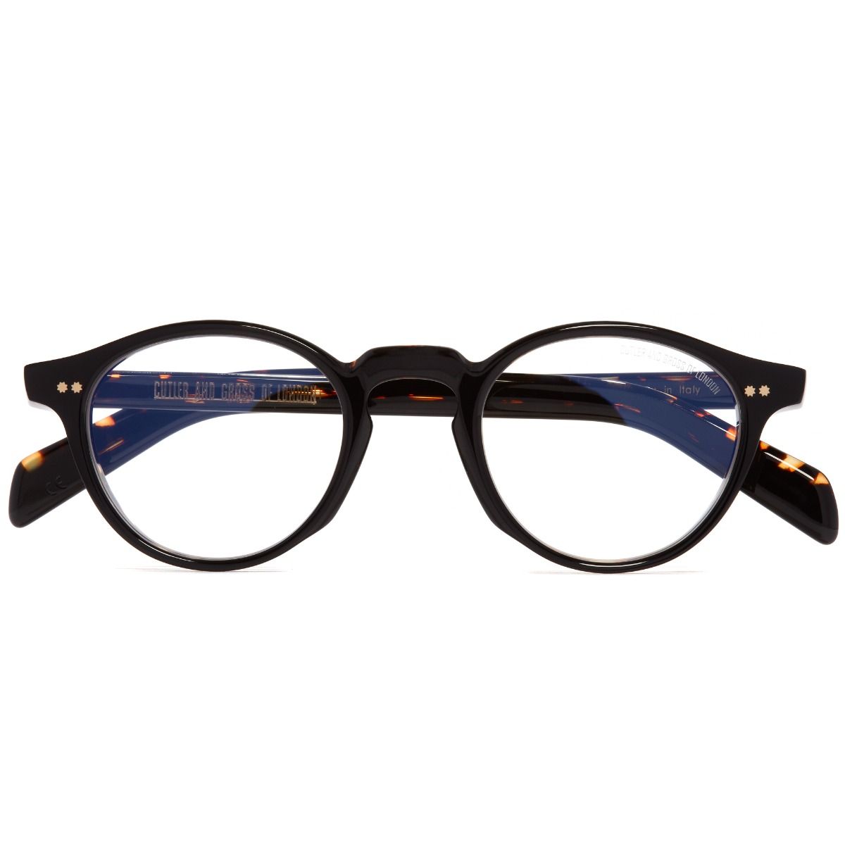 GR04 Round Optical Glasses-Black on Havana