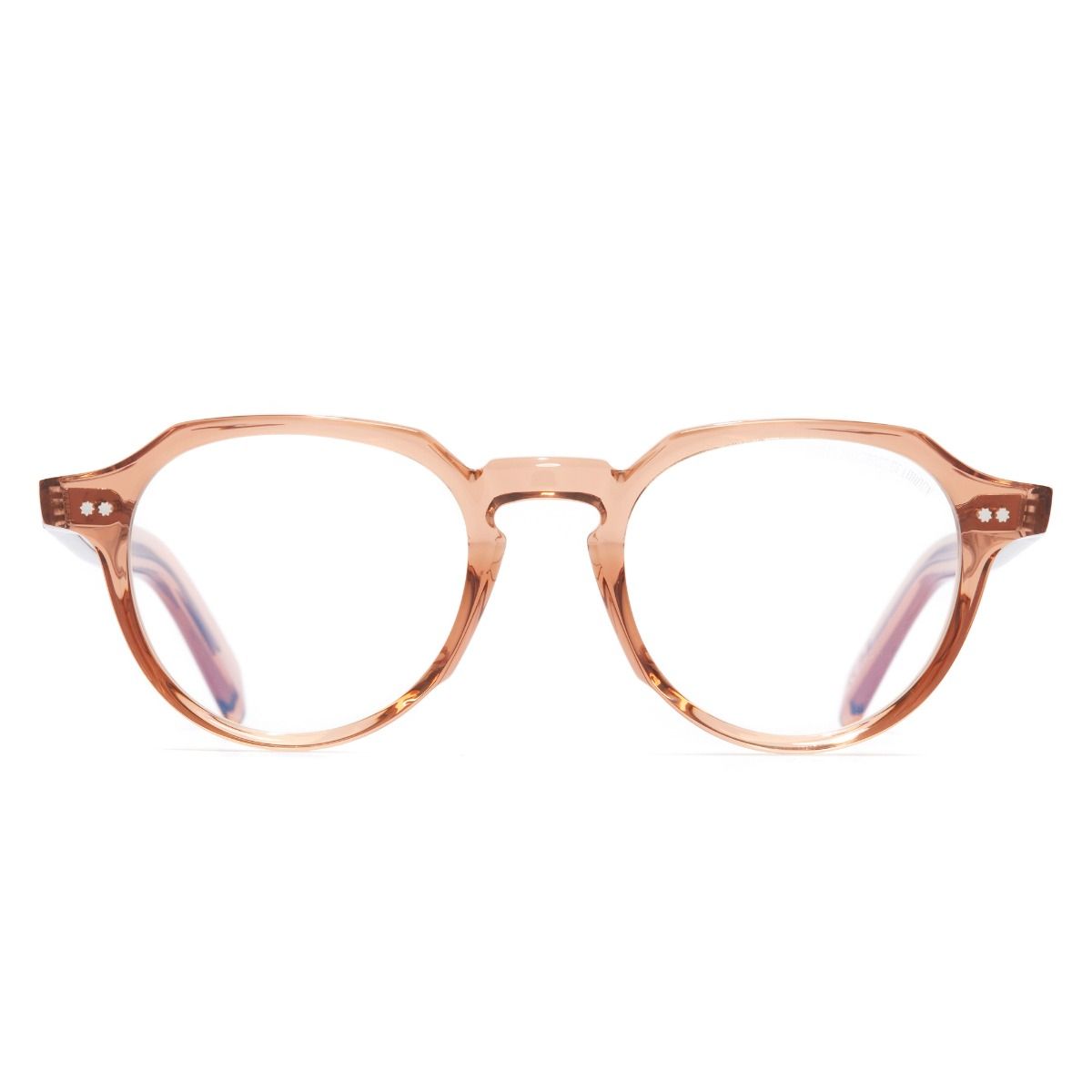 GR06 Round Optical Glasses-Crystal Peach