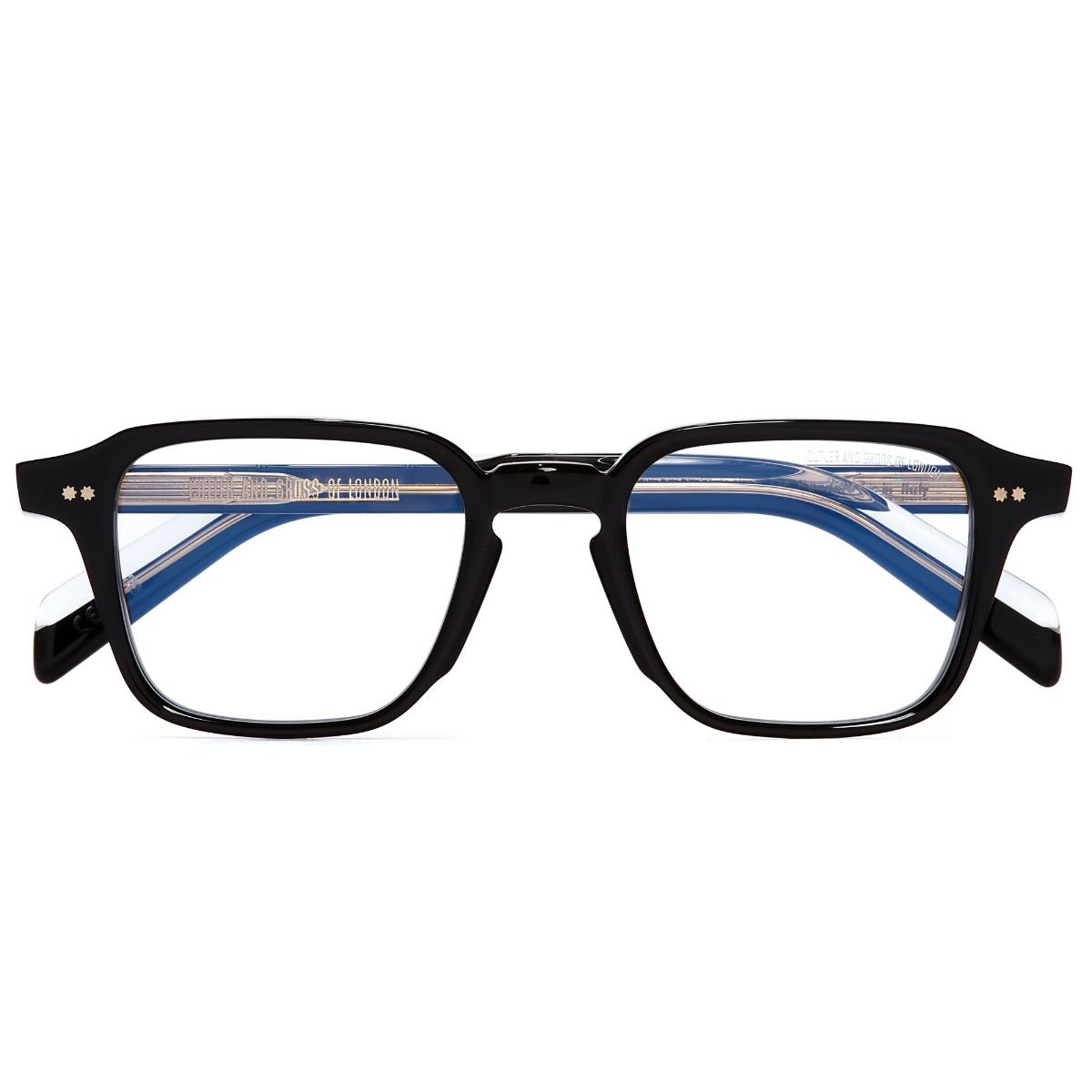 GR07 Square Glasses-Black