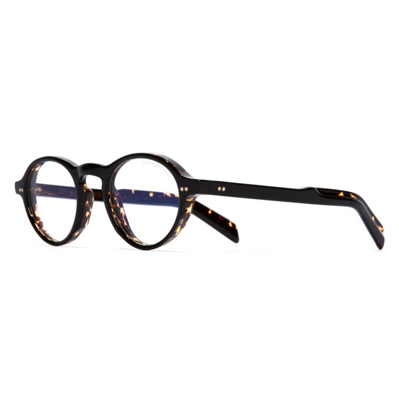 GR08 Round Optical Glasses-Black on Havana