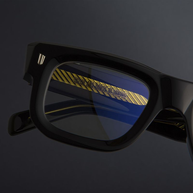 1402 Square Optical Glasses-Black on Yellow