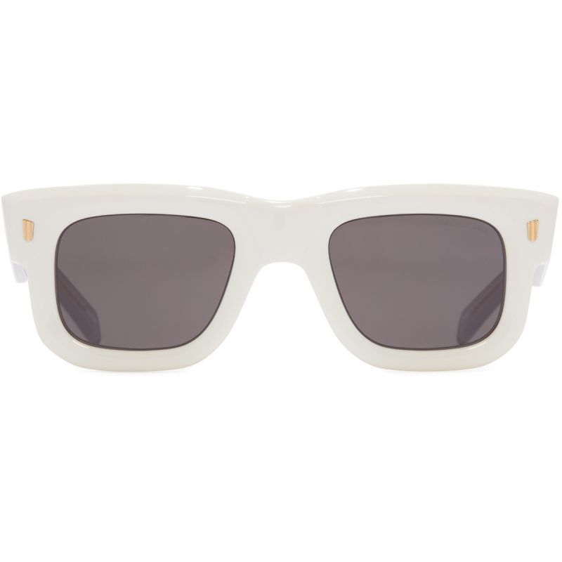 1402 Square Sunglasses-White Ivory