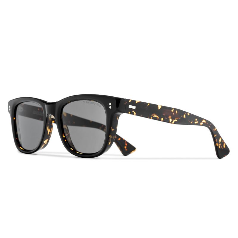 9101 Square Sunglasses-Black on Havana