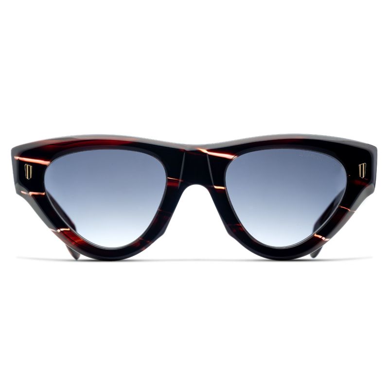 9926 Cat Eye Sunglasses-Striped Brown Havana