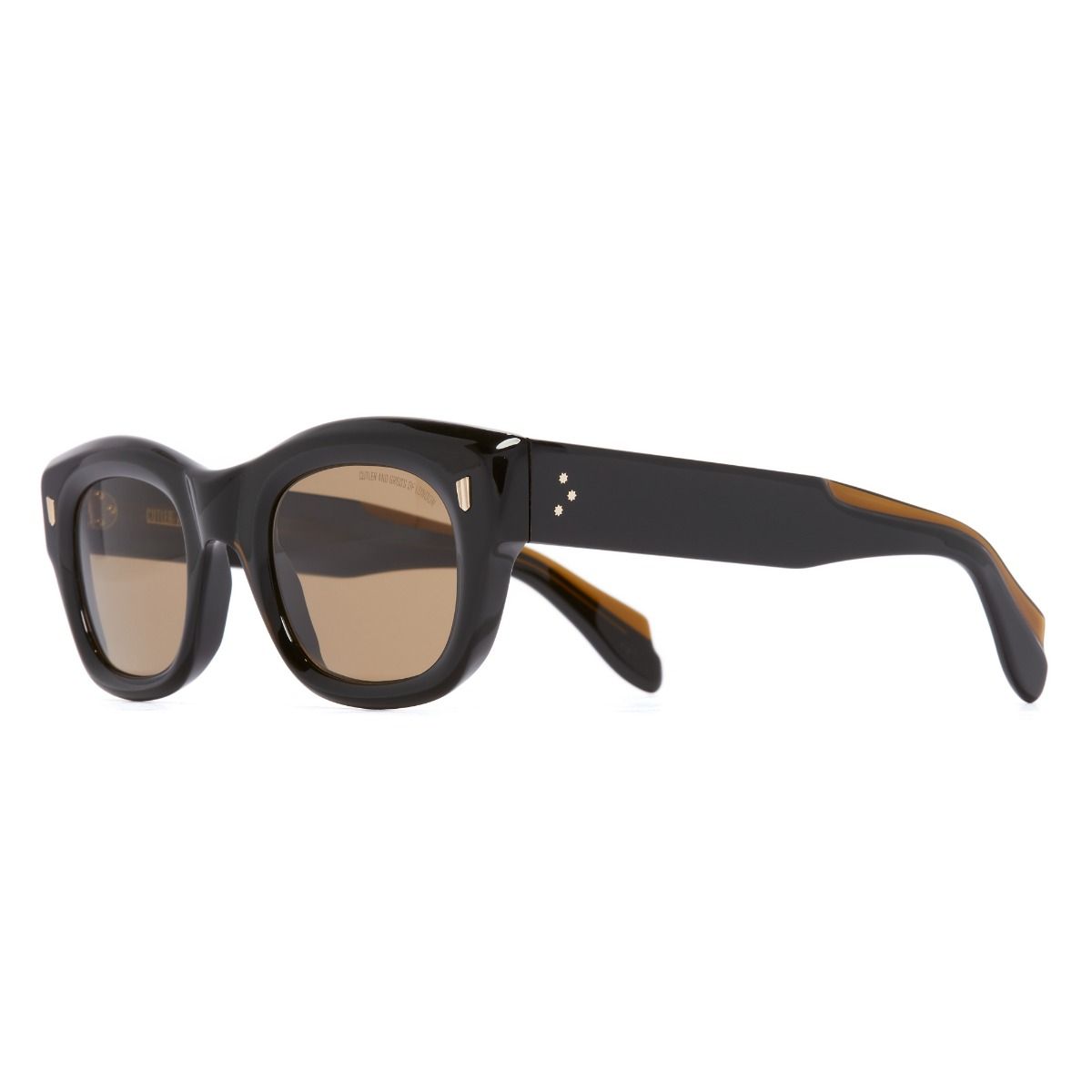 9261 Cat Eye Sunglasses-Olive on Black