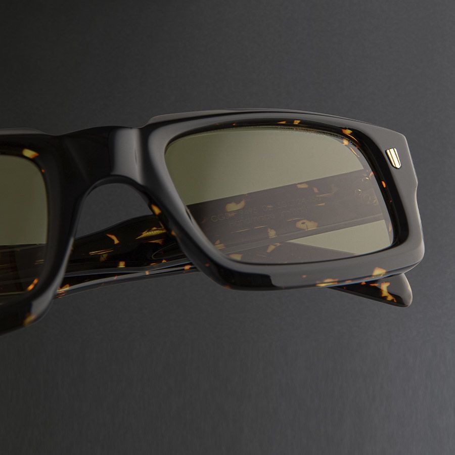 9495 Rectangle Sunglasses-Black on Havana