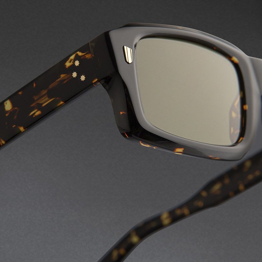 9495 Rectangle Sunglasses-Black on Havana