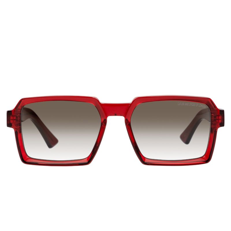 1385 Square Sunglasses-Crystal Red