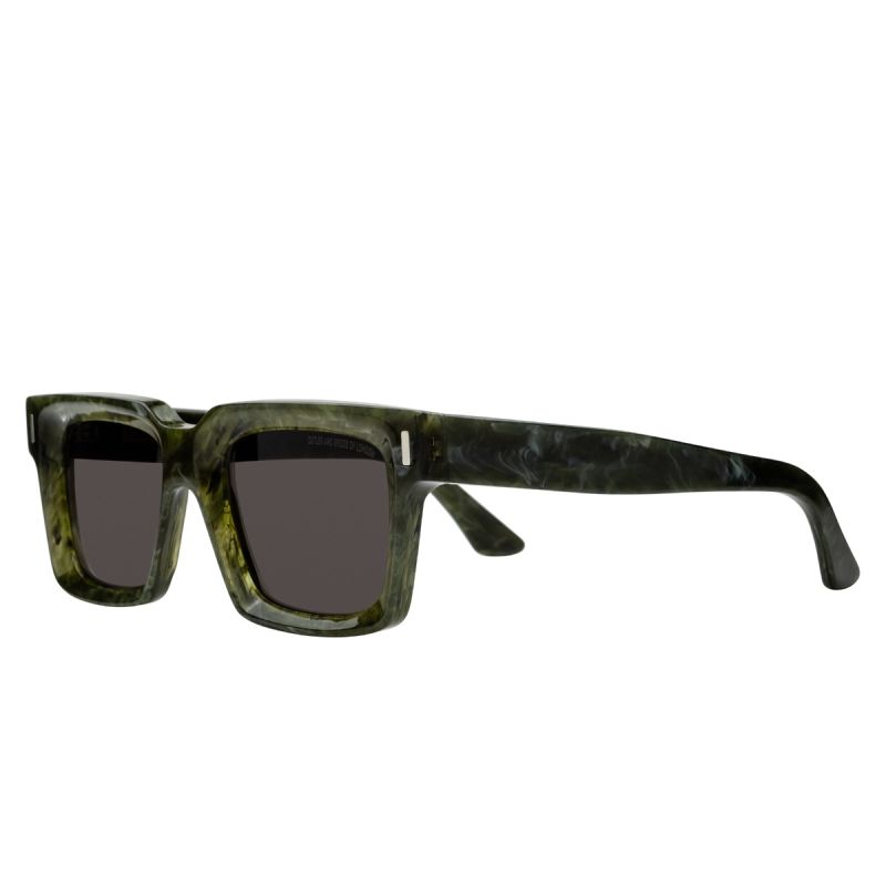 1386 Square Sunglasses-Emerald Marble