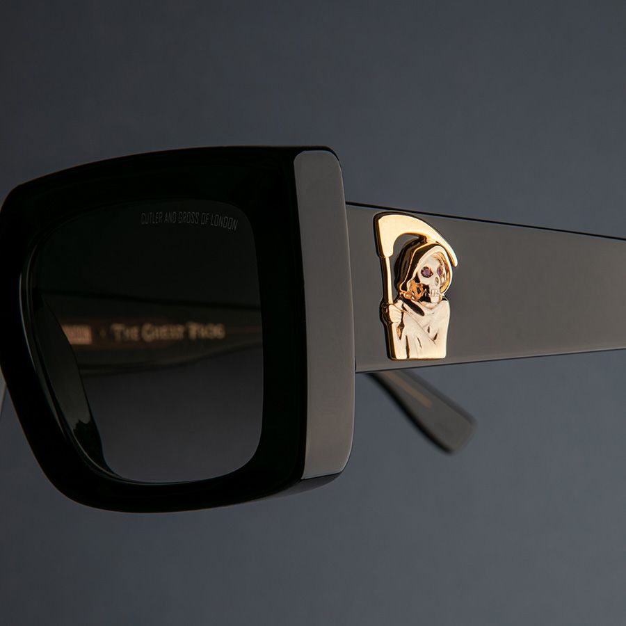 The Great Frog Mini Reaper Limited Edition Square Sunglasses-Black