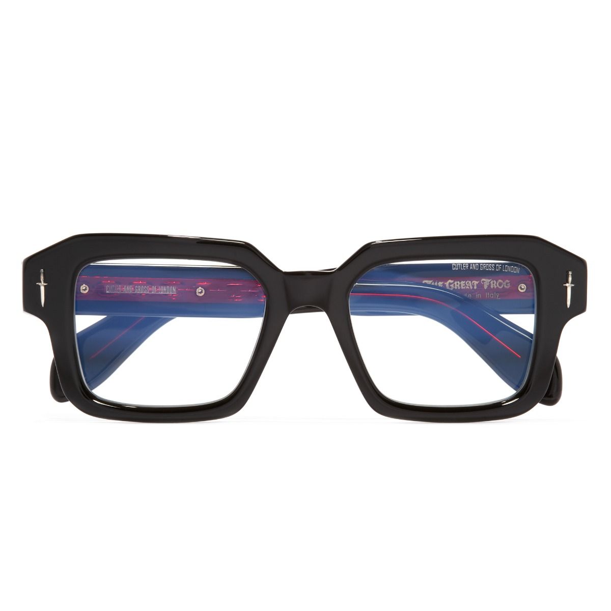 The Great Frog Bones Link Square Optical Glasses-Black