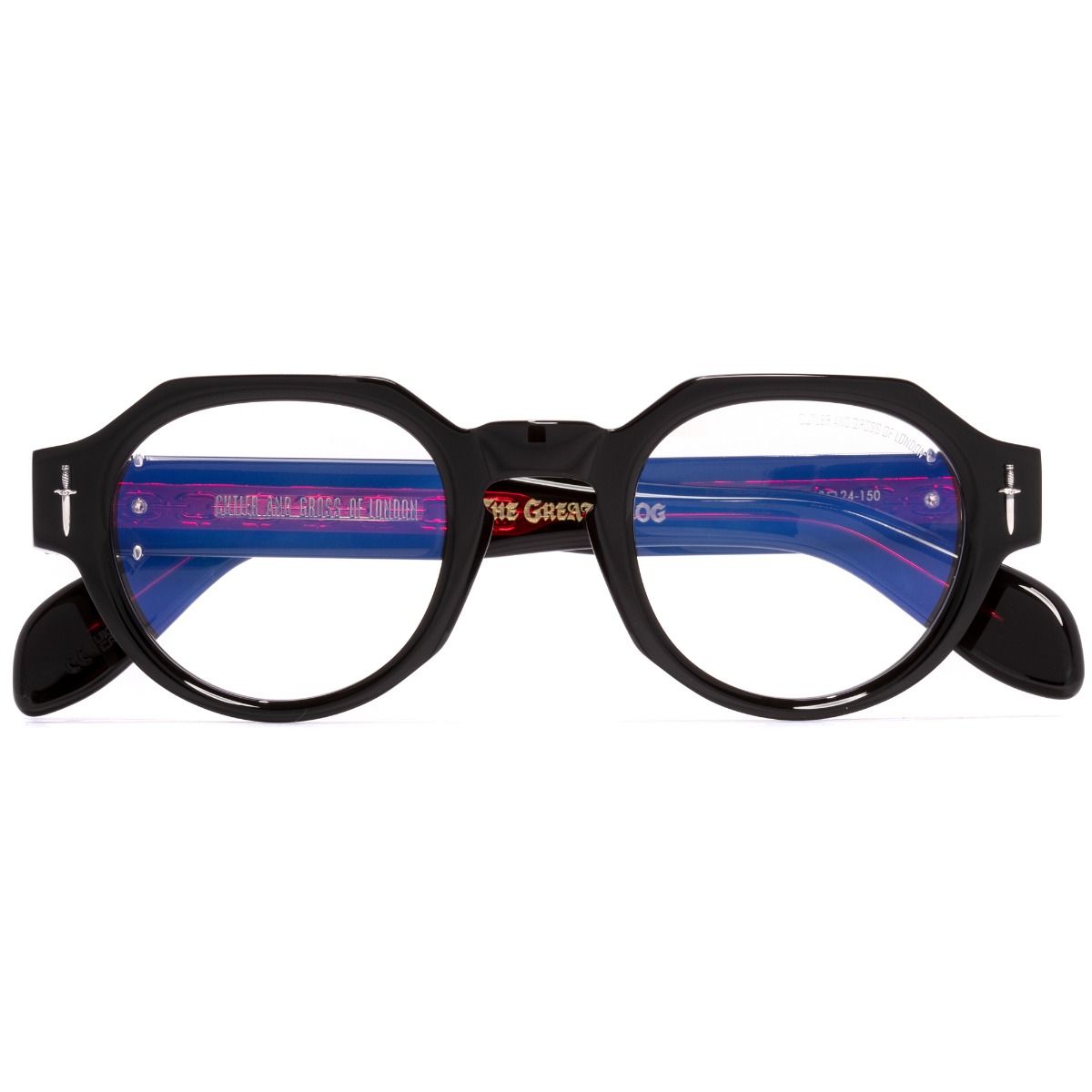 The Great Frog Lucky Diamond I Round Glasses-Black