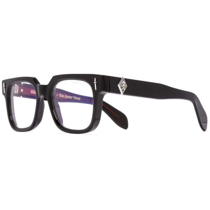 The Great Frog Lucky Diamond II Rectangle Optical Glasses-Black