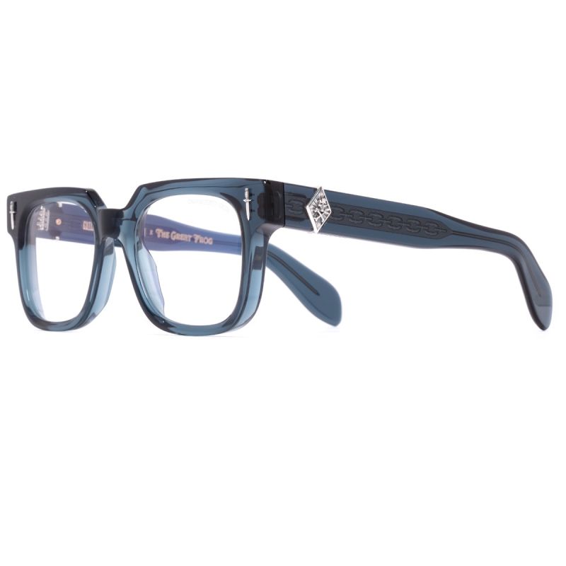 The Great Frog Lucky Diamond II Rectangle Optical Glasses-Deep Blue