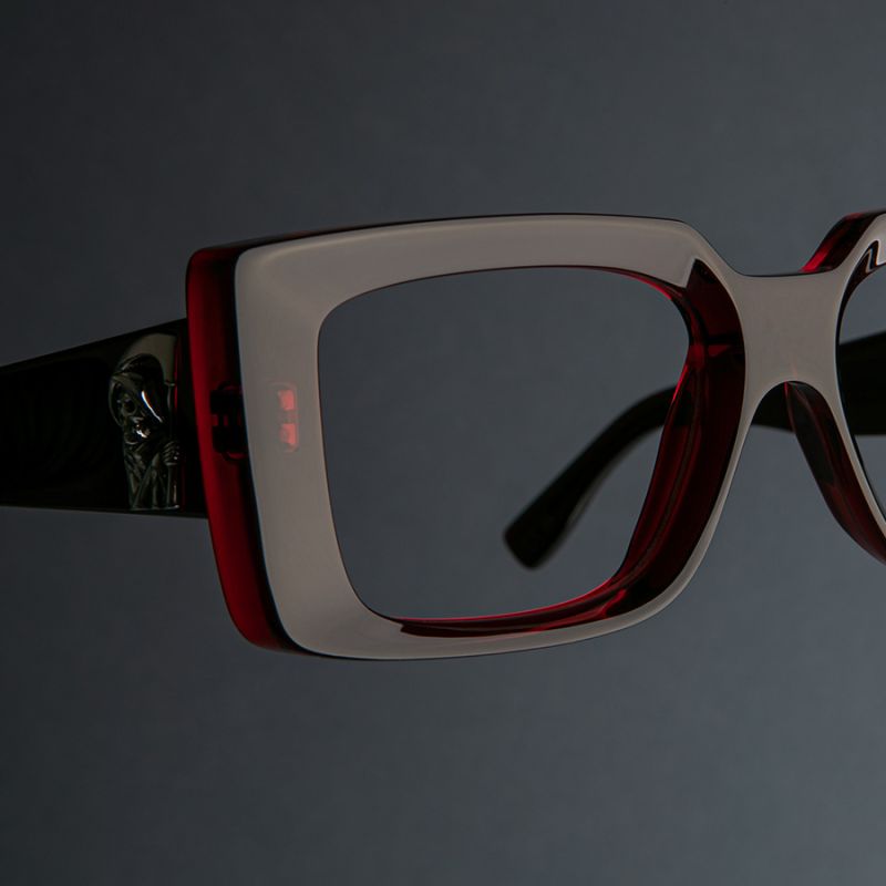 The Great Frog Mini Reaper Square Optical Glasses-Bordeaux