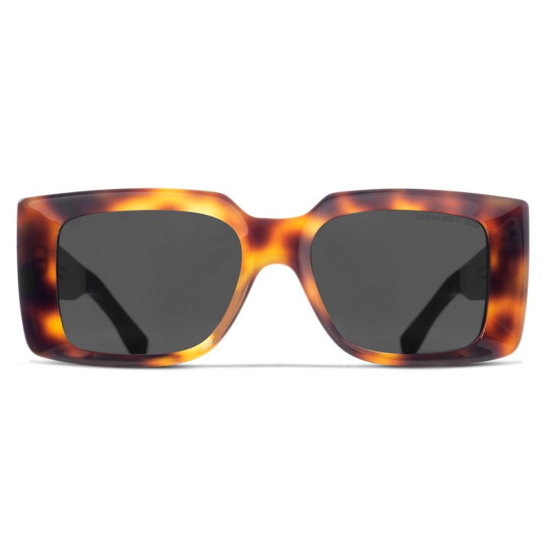 The Great Frog Reaper Square Sunglasses-Tiger Eye Havana