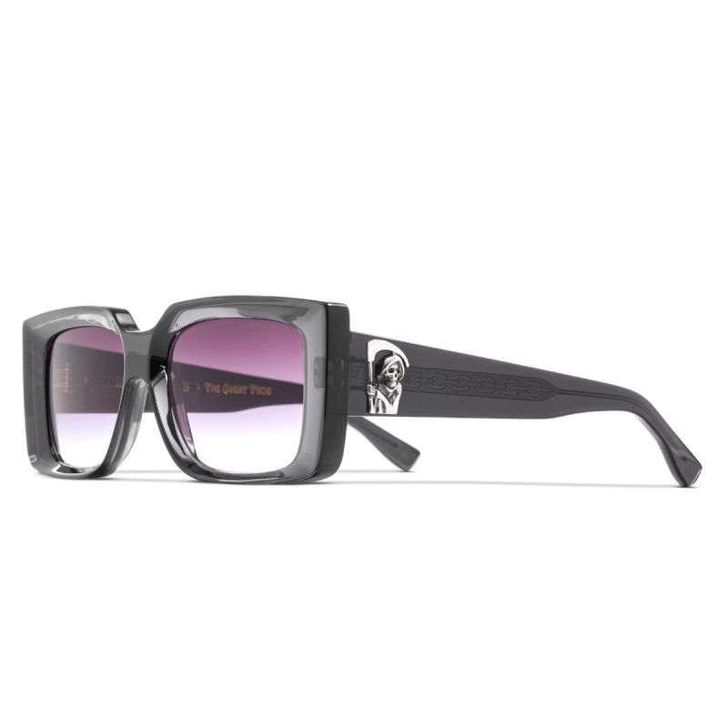 The Great Frog Reaper Square Sunglasses-Dark Grey