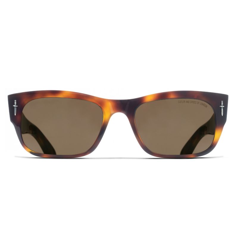 The Great Frog Dagger Square Sunglasses-Tiger Eye Havana