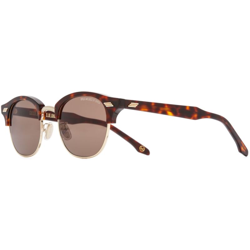 1334 Kingsman Round Sunglasses-Dark Turtle