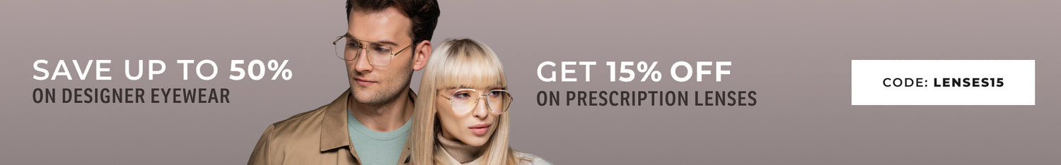 15% Off on Prescription Lenses at Designer Optics