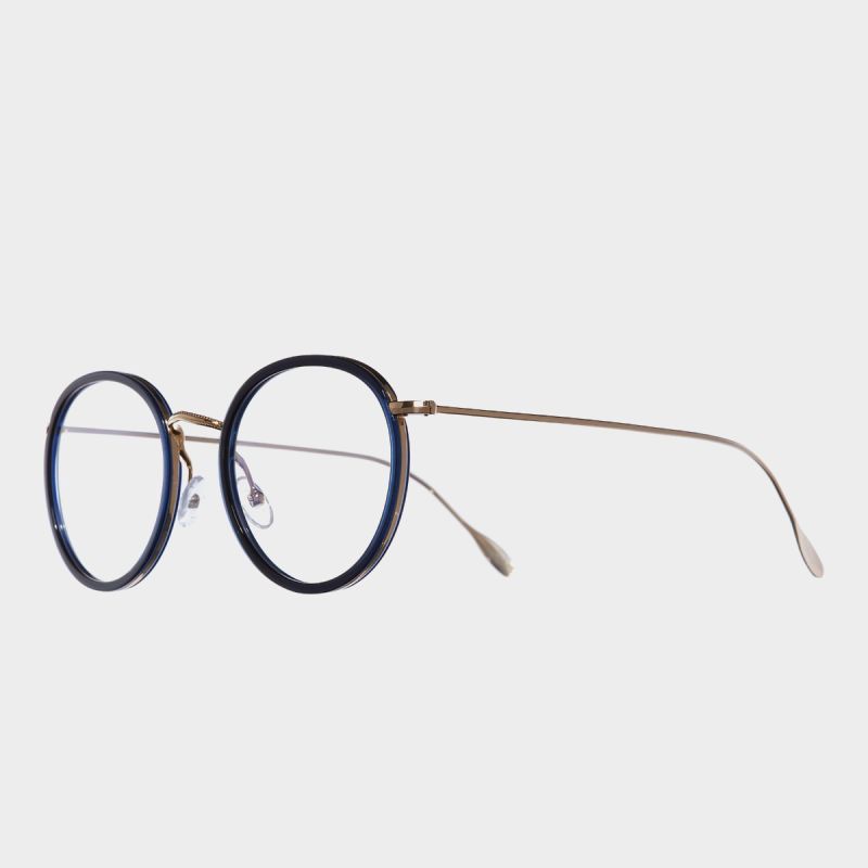 9000 Kingsman Optical Round Glasses-Classic Navy Blue